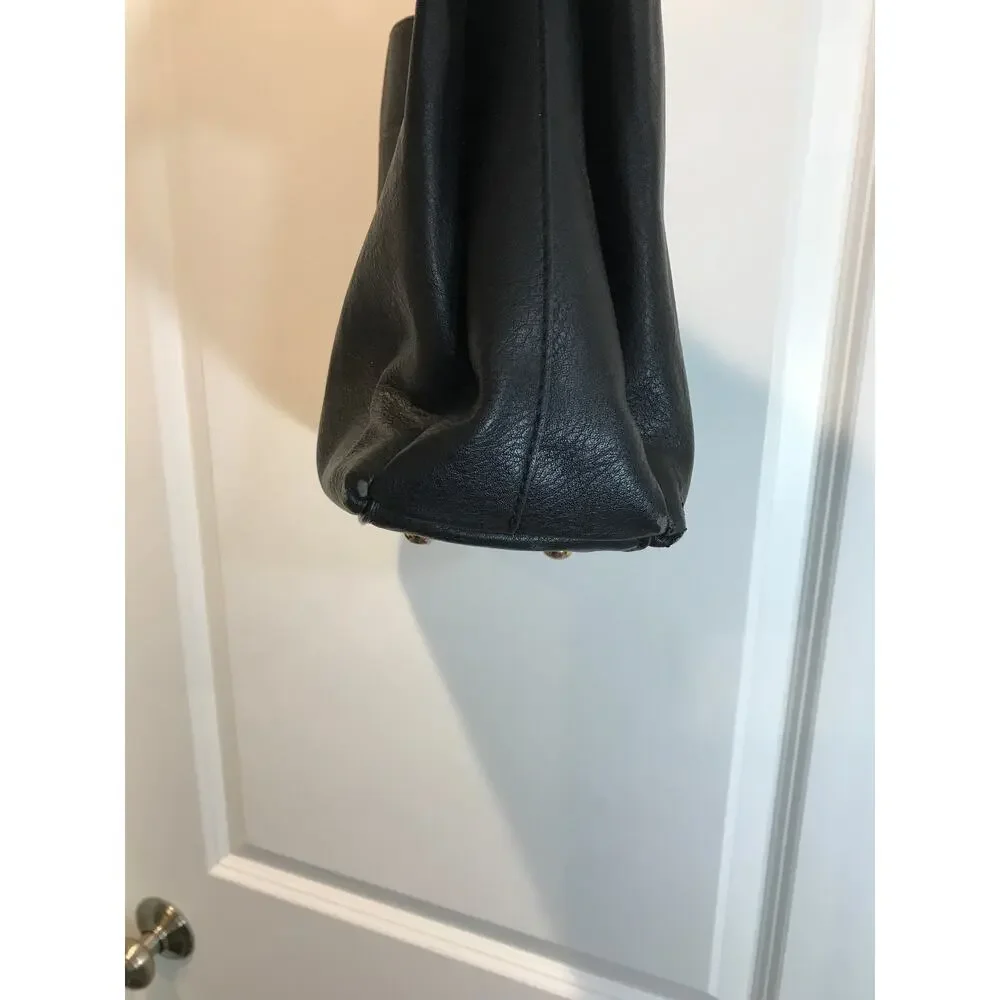 Jen & Co Tati Lizard Black Monogrammable Satchel